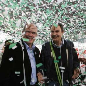 Zapatero: "El 9-M se vota confianza o pesimismo; reformas o contrarreformas; con Zapatero: "El 9-M se vota confianza o pesimismo; reformas o contrarreformas; convicción o desaliento"