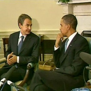 Zapatero, con Obama: "Estamos saliendo de una crisis económica dura y debemos s Zapatero, con Obama: "Estamos saliendo de una crisis económica dura y debemos seguir con un crecimiento razonable, más sostenible"
