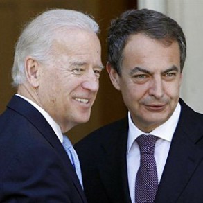 Biden agradece a Zapatero el esfuerzo de la presidencia española de la UE para Biden agradece a Zapatero el esfuerzo de la presidencia española de la UE para salir de la crisis