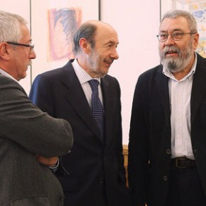 Rubalcaba y los sindicatos coinciden en la necesidad de buscar un gran acuerdo p Rubalcaba y los sindicatos coinciden en la necesidad de buscar un gran acuerdo para salir de la crisis
