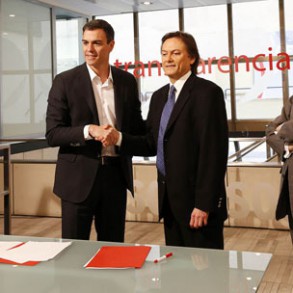 El PSOE, primer partido político en España que firma un convenio con la organi El PSOE, primer partido político en España que firma un convenio con la organización Transparencia Internacional