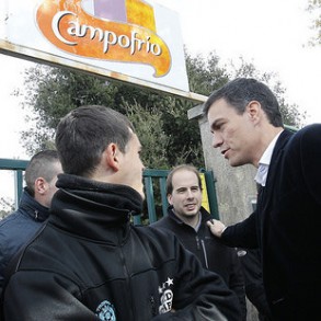 Pedro Sánchez traslada a los trabajadores de Campofrío el apoyo del PSOE Pedro Sánchez traslada a los trabajadores de Campofrío el apoyo del PSOE