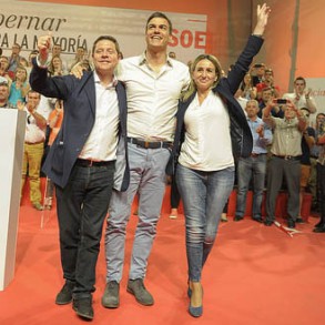Pedro Sánchez: "Para poner fin al gobierno de Cospedal, lo útil es votar a Emi Pedro Sánchez: "Para poner fin al gobierno de Cospedal, lo útil es votar a Emiliano García Page"