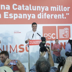 Pedro Sánchez: "El 27-S comenzaremos a construir una Cataluña mejor en una Esp Pedro Sánchez: "El 27-S comenzaremos a construir una Cataluña mejor en una España diferente"