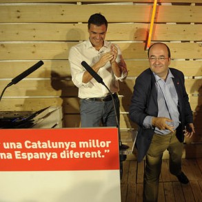 Pedro Sánchez: "El 27S hay que votar socialista porque es un sí claro a la con Pedro Sánchez con Miquel Iceta