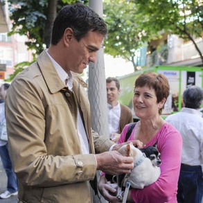 Pedro Sánchez: "Pido el voto para el Partido Socialista porque solo nosotros po Pedro Sánchez en Santa Coloma de Gramenet