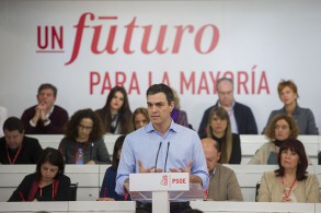 PEDRO SÁNCHEZ afirma que “la aritmética posible es si queremos cambio o si q Pedro Sánchez durante su intervención esta mañana en el Comité Federal