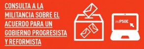 El PSOE convoca la consulta a la militancia sobre los acuerdos para un gobierno