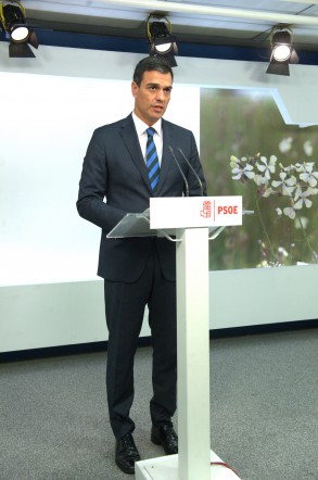 Declaración de Pedro Sánchez ante la decisión del Parlamento de Cataluña Pedro