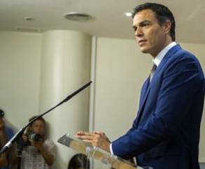 Pedro Sánchez: "La responsabilidad de que Rajoy pierda la investidura es exclus Pedro Sánchez, en el Congreso 290816