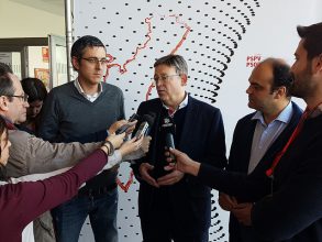 El PSOE apuesta "por la globalización regulada, una democracia abierta y una so Madina, Puig y Díez Valencia 180217