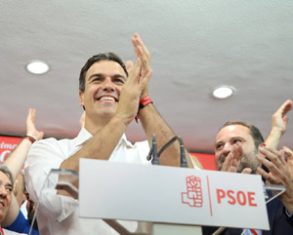 Pedro Sánchez gana las primarias a la Secretaría General del PSOE Pedro Sánchez en Ferraz 210517