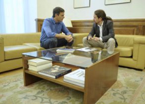 Pedro Sánchez inicia la construcción de una "mayoría alternativa en el Congre Reunión Pedro Sánchez y Pablo Iglesias 270617