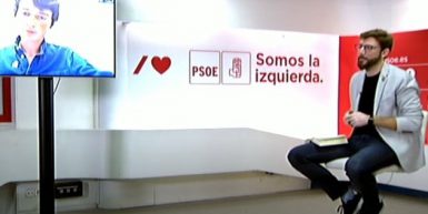 Omar Anguita, durante la ECOnvesación "Los Jovenes frente al cambio cllimático"