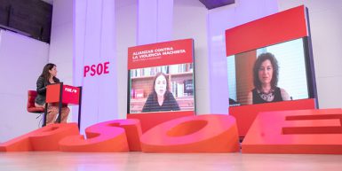 Encuentro telemático de Adriana Lastra y Bibiana Aído