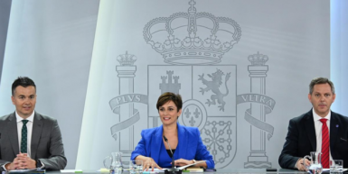 Rueda de prensa tras el Consejo de Ministros: Isabel Rodríguez, Héctor Gómez y José Miñones