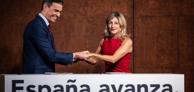 Sánchez: “El PSOE y Sumar firmamos un acuerdo de gobierno con la ...