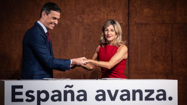 Sánchez: “El PSOE y Sumar firmamos un acuerdo de gobierno con la ...